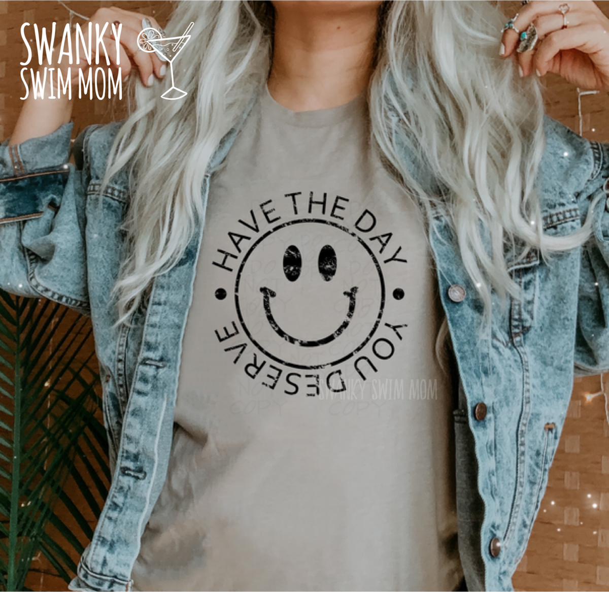 Smiley Beautiful Day Oversized T-Shirt