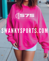 575 WHITE logo hot pink sweatshirt