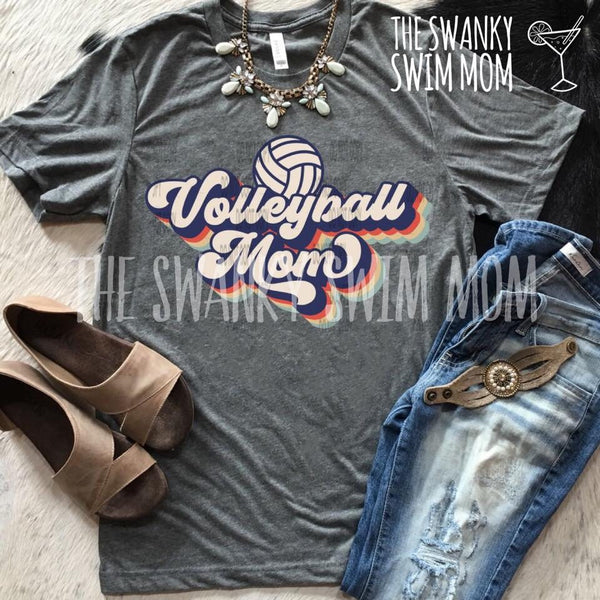 Retro Volleyball Mom custom shirt