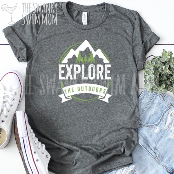 Explore The Outdoors custom shirt, Camping shirt, Hiking shirt, Outdoorsy shirt