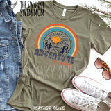 Adventure Is Calling retro style custom shirt, adventure is out there, go outside, take a hike, Jeep life, memories, go outside, outdoorsy