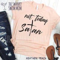 Not Today Satan custom shirt, Cross shirt, Faith T-shirt, Christian tee, funny Christian shirt
