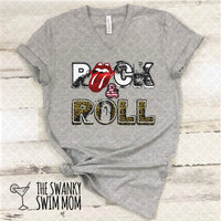 Rock n Roll custom shirt, lips and tongue shirt, 70s retro rocker graphic tee