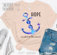 Hope Anchors The Soul semicolon watercolor custom shirt - suicide awareness - don’t lose hope - hope is a powerful thing