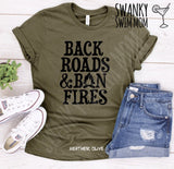 Backroads & Bonfires - custom shirt - it’s fall y’all- camping shirt -  campfire life - s’mores