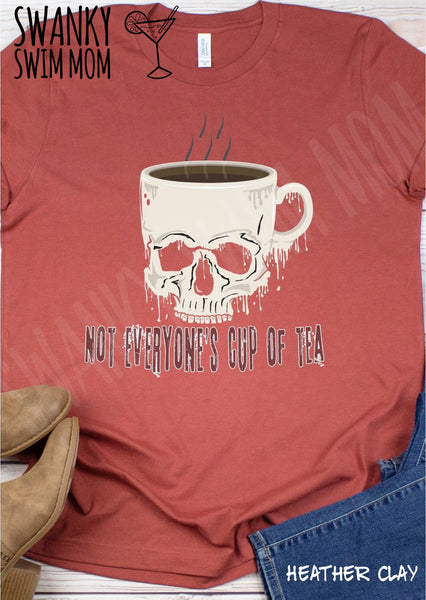 Not Everyone’s Cup Of Tea poison skull custom shirt