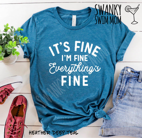 It’s Fine I’m Fine custom shirt - Friends Ross “It’s Fine” quote - anxiety speaks shirt - Quarantine shirt