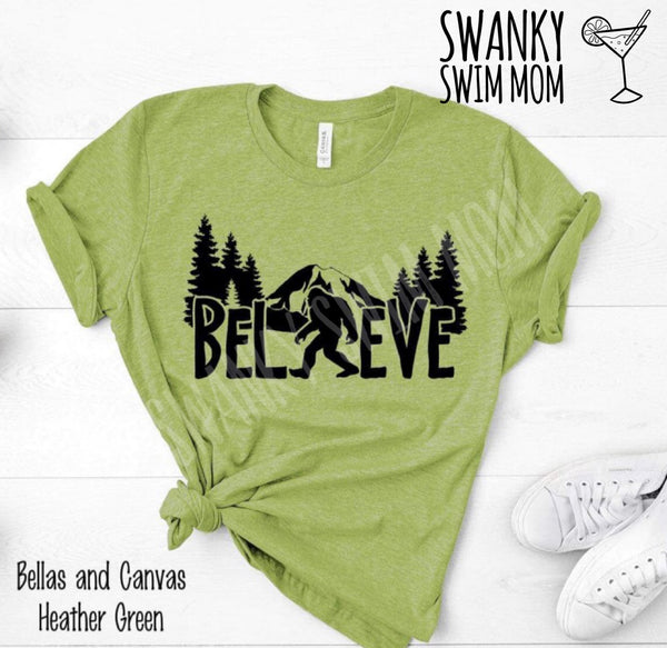 Bigfoot Believe - funny T-shirt - custom shirt - Sasquatch shirt - Bigfoot exploration team - yeti shirt