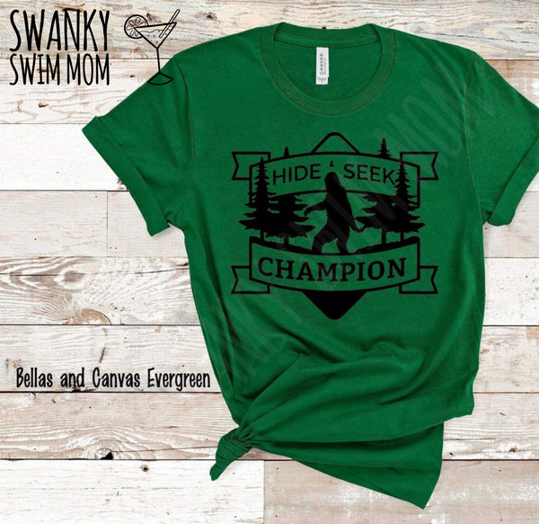 Bigfoot Hide n Seek Champion - funny T-shirt - custom shirt - Sasquatch shirt - Bigfoot exploration team - yeti shirt