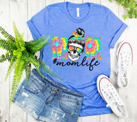 Tie Dye skull Mom - funny T-shirt - custom shirt