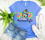 Tie Dye skull Mom - funny T-shirt - custom shirt