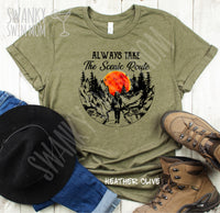 Always Take The Scenic Route custom shirt - camping shirt - go outside - adventure is waiting