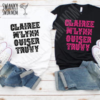 Clairee M’Lynn Ouiser Truvy PINK ink - Steel Magnolias - custom shirt - Take a whack at Ouiser - squad goals
