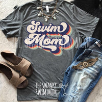 Retro SWIM Mom - custom shirt - team mom - sports mom