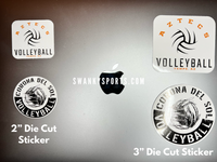 Volleyball Kinda Day die cut sticker