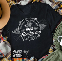 Rose Apothecary WHITE INK custom shirt, Schitt’s  Creek shirt, Netflix shirt