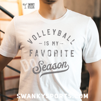 Volleyball Is My Favorite Season - distressed- GREY ink