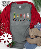Friends Classic Movie Characters full color- custom Christmas Holiday shirt - Christmas Vacation - Classic Christmas movie shirt - Clark Griswold