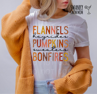 Flannels Pumpkins Bonfire