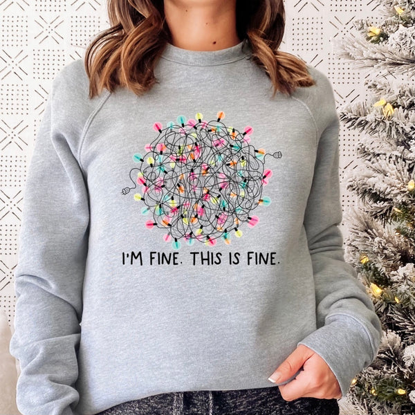It’s Fine. I’m Fine. This is Fine - Christmas Lights - Custom shirt - Christmas shirt