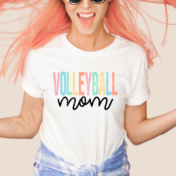 Colorful Volleyball Mom